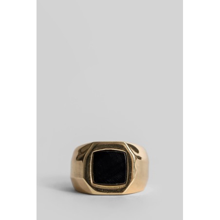 gold-plated silver stone chevalier ring