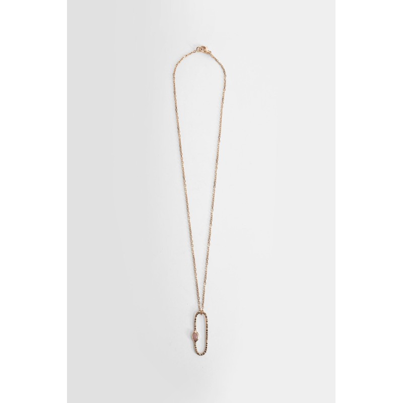 un point rose vermeil necklace