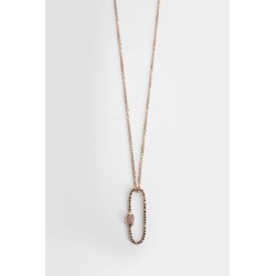 un point rose vermeil necklace