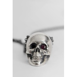 percy skull necklace with rubies