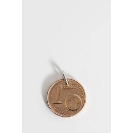 rose gold plated sterling silver cent charm