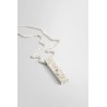 amulet textured-finish necklace