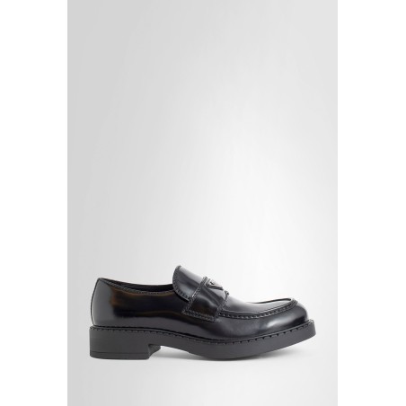 brushed leather loafers