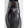 brushed leather loafers