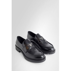 brushed leather loafers