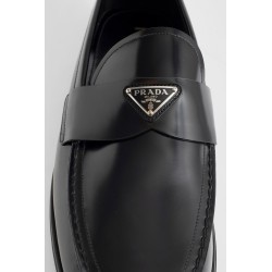 brushed leather loafers