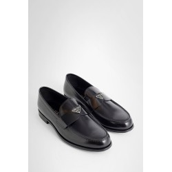 brushed leather loafers