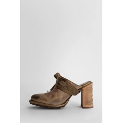 nubuck stone waxed bow mules