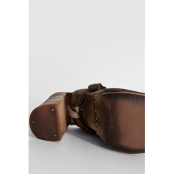 nubuck stone waxed bow mules