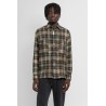 wool and cashmere check shirt