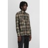 wool and cashmere check shirt