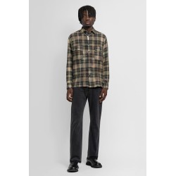 wool and cashmere check shirt