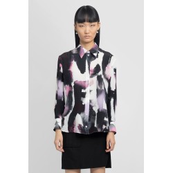 watercolour graffiti silk shirt