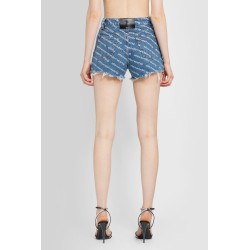 denim bite logo shorts