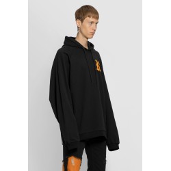 oversized r embroidery hoodie