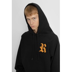 oversized r embroidery hoodie