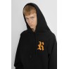 oversized r embroidery hoodie