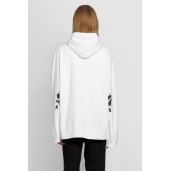 logo patch zipped hoodie