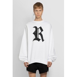 oversized r print crewneck sweatshirt