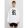 oversized r print crewneck sweatshirt