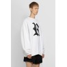 oversized r print crewneck sweatshirt