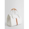 white leather top handle bag