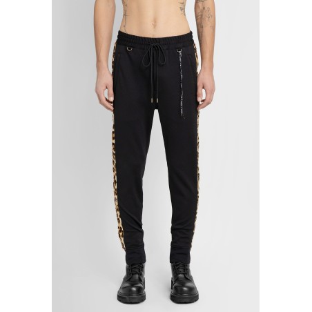 leopard stripe track pants