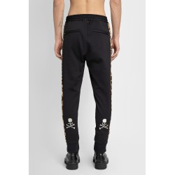 leopard stripe track pants