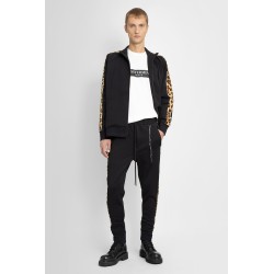 leopard stripe track pants