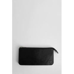 leather zipped long layered purse