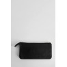 leather zipped long layered purse