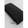 leather zipped long layered purse