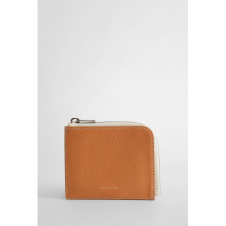 grained leather zip wallet