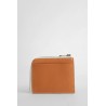 grained leather zip wallet