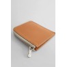 grained leather zip wallet