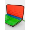 super fluo leather passport wallet