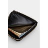 leather gold mirror wallet