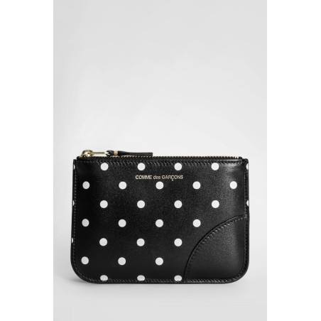 and white polka dots wallet