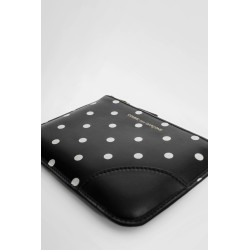 and white polka dots wallet