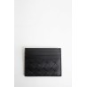 intrecciato leather card holder