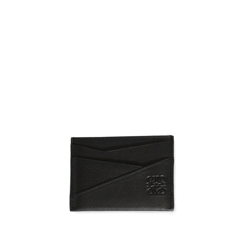 black puzzle edge plain cardholder