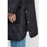 diamond quilted thermoregulated hooded coat