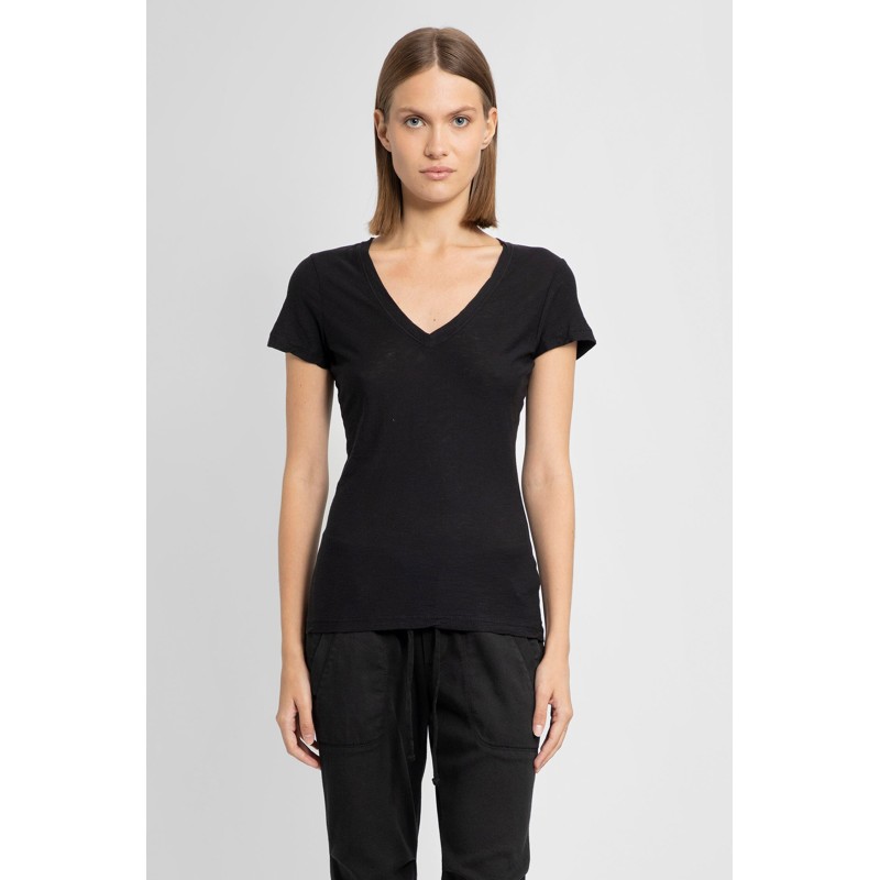 sheer slub casual v neck tee