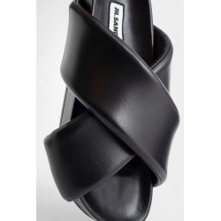 padded leather slides