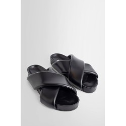 padded leather slides