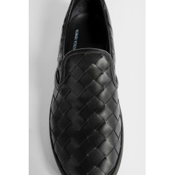 slip-on sneakers in intrecciato leather