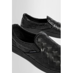 slip-on sneakers in intrecciato leather