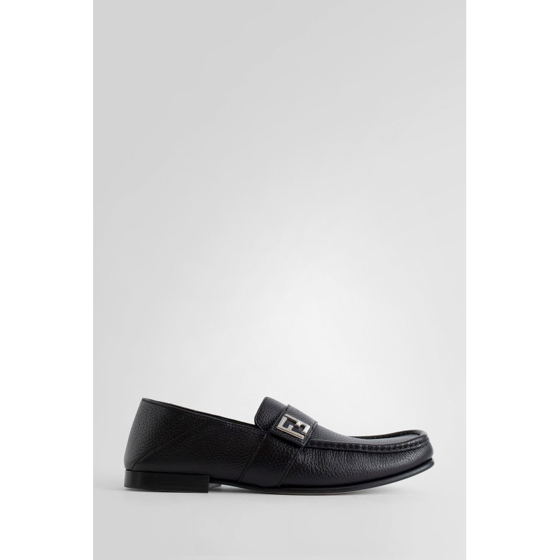 leather ff loafers