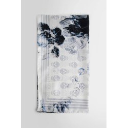 skull chiaroscuro print biker scarf