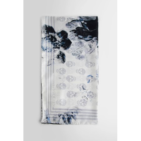 skull chiaroscuro print biker scarf